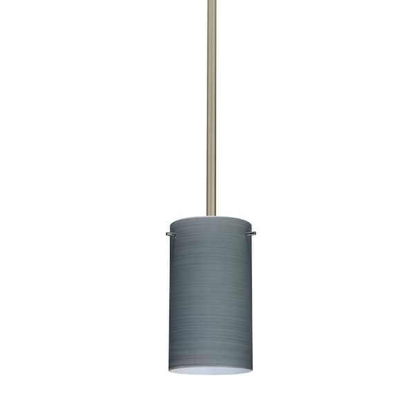 Besa Lighting Stilo 7 Stem Pendant, Titan, Satin Nickel Finish, 1x5W LED 1TT-4404TN-LED-SN - main